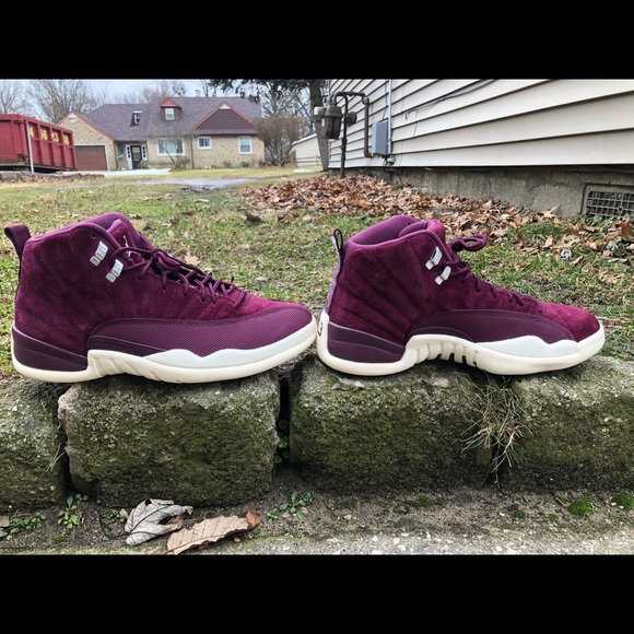 Jordan 12’s (maroon and cream) Barley Worn - Picture 3 of 4